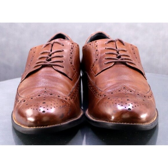 Stacy Adams Men's Wingtip Dress Shoes Size 10 Leather Brown - Picture 3 of 12